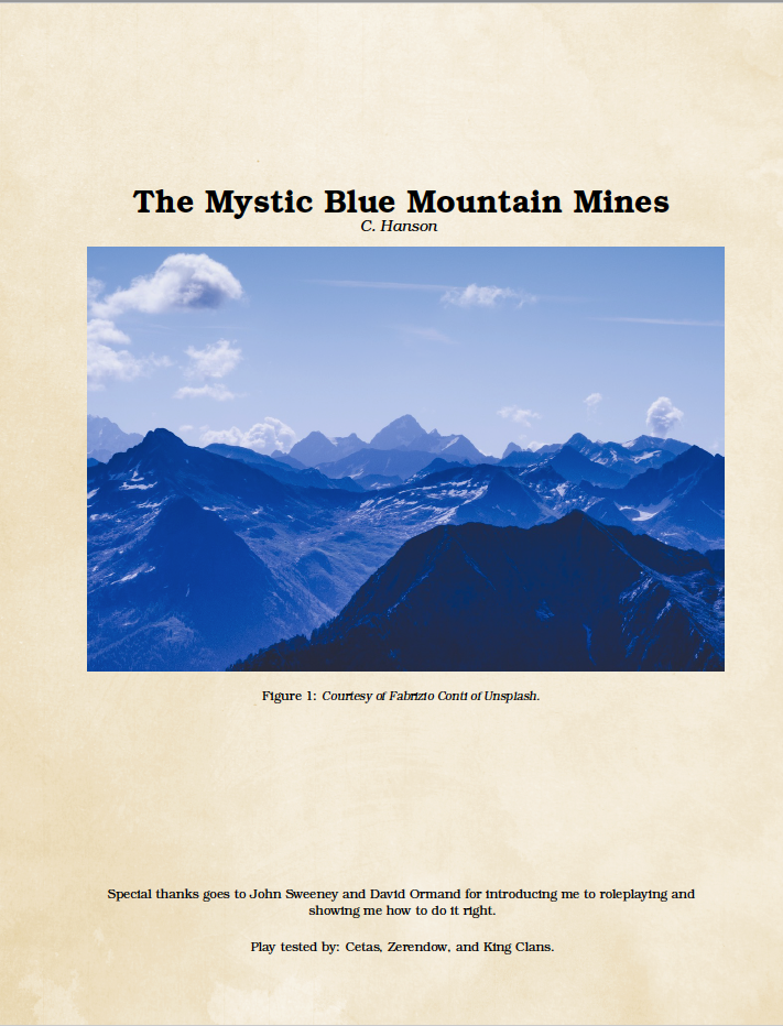 Adventures in the Mystic Blue Mountains - PDF
