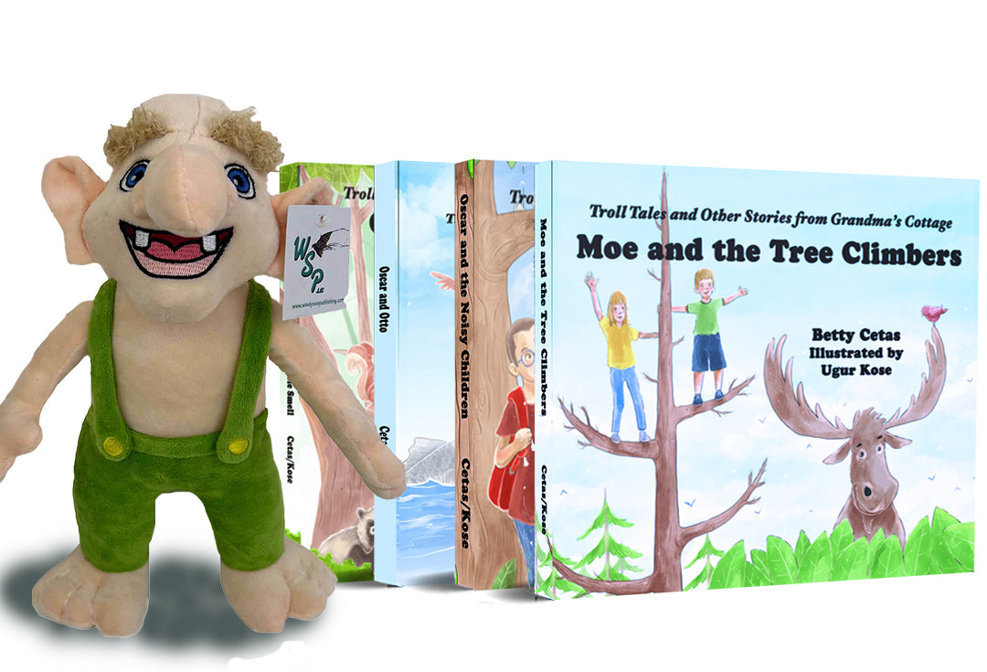 Troll Tales 4 Book Set and Oscar Plushy