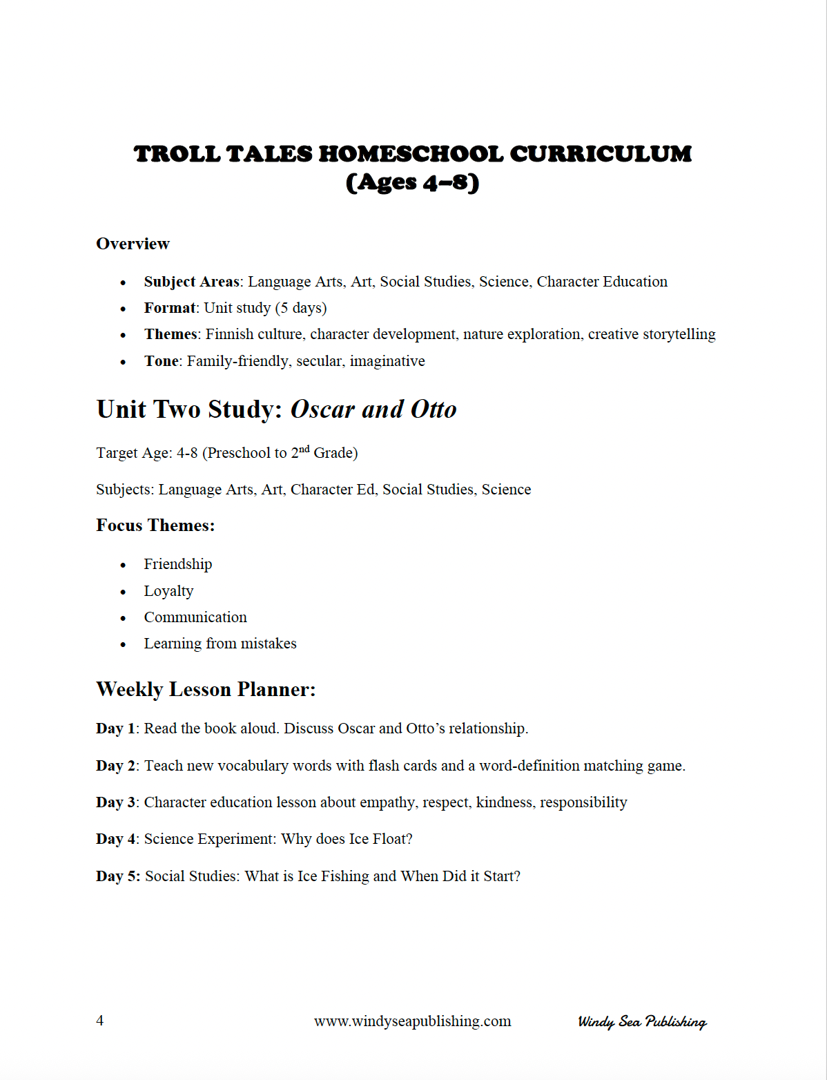 Troll Tales Teacher Resource; Oscar and Otto