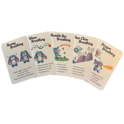 Stressed Little Bun Bun Mindfulness Breathing Cards
