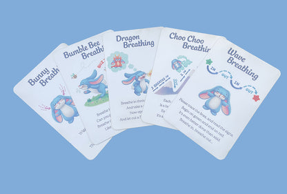 Stressed Little Bun Bun Mindfulness Breathing Cards