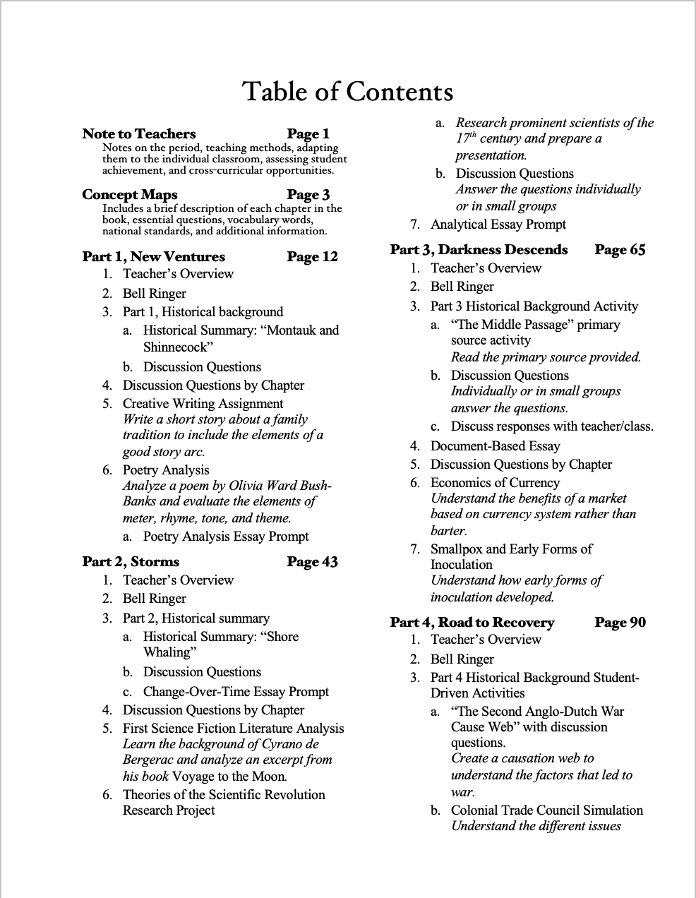 Teacher Resource for At the Mercy of the Sea