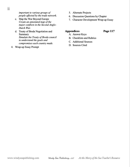 Teacher Resource for At the Mercy of the Sea