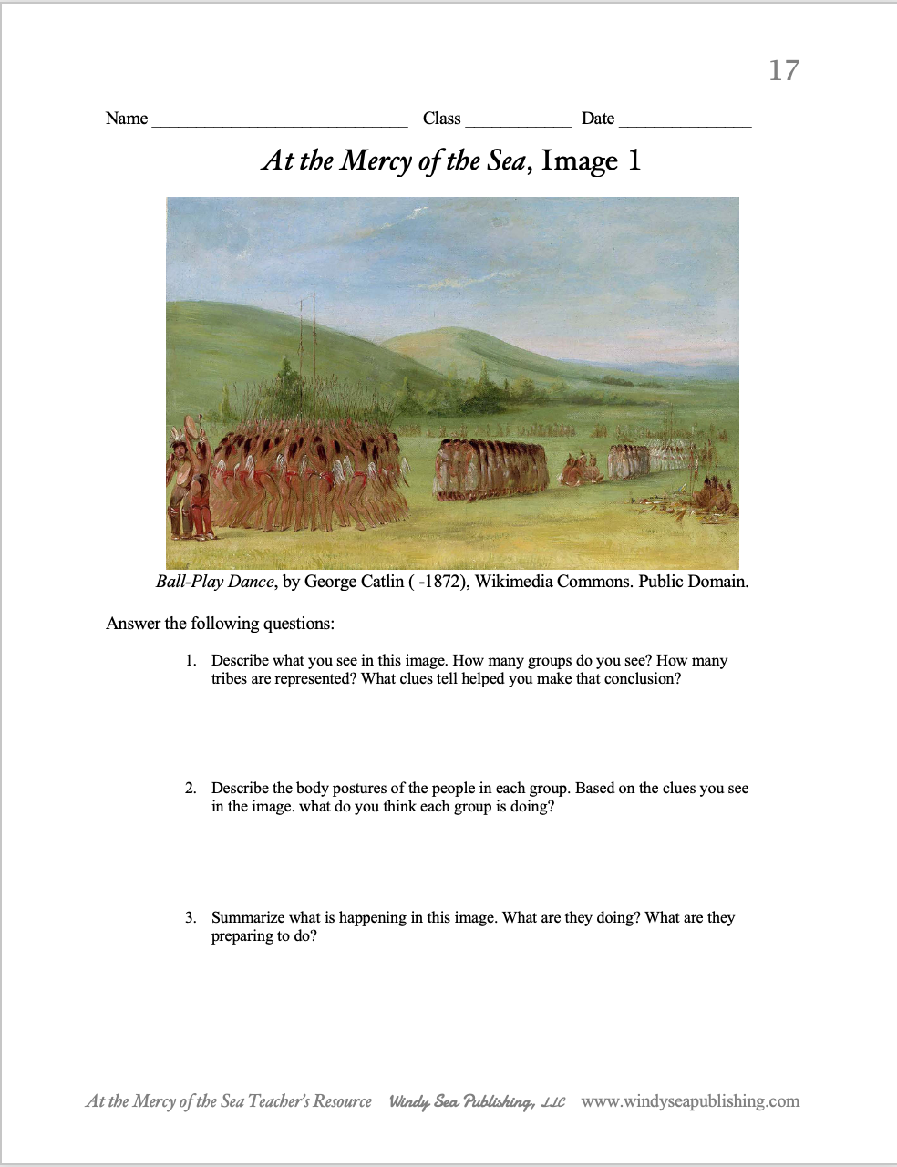 Teacher Resource for At the Mercy of the Sea