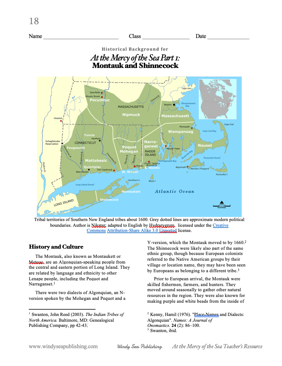 Teacher Resource for At the Mercy of the Sea