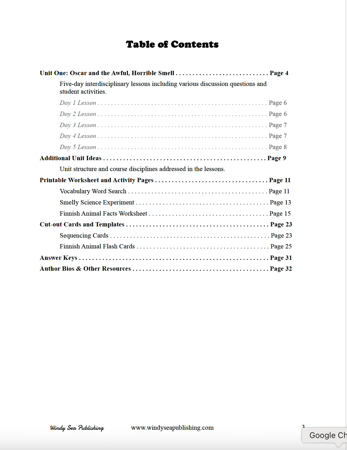 Troll Tales Teacher Resource; Oscar and the Awful, Horrible Smell