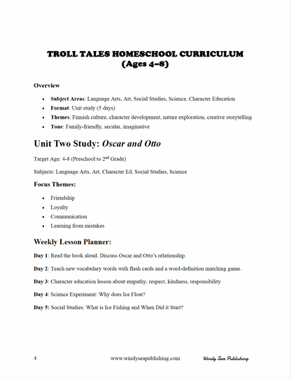 Troll Tales Teacher Resource; Oscar and Otto